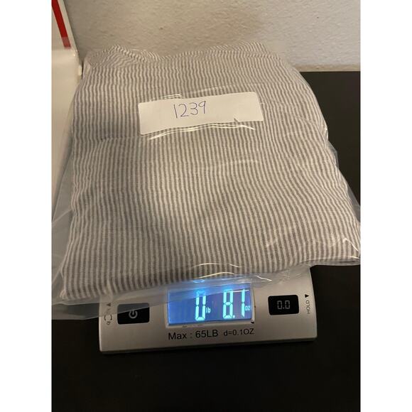 Hornytoad Shirt Mens XL Gray White Striped Organic Cotton Button Up Long Sleeve - Picture 7 of 7